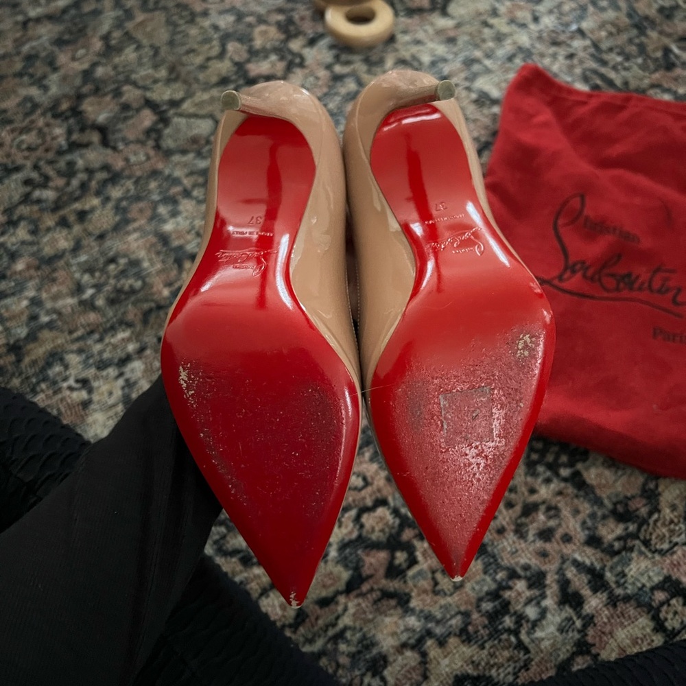 Christian Louboutin Kate 100MM Patent Leather Pumps - Picture 4 of 7